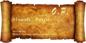 Olvasó Petra névjegykártya